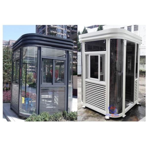 Prefab Tempered Glass Security Guard House Flexible Layout Shed