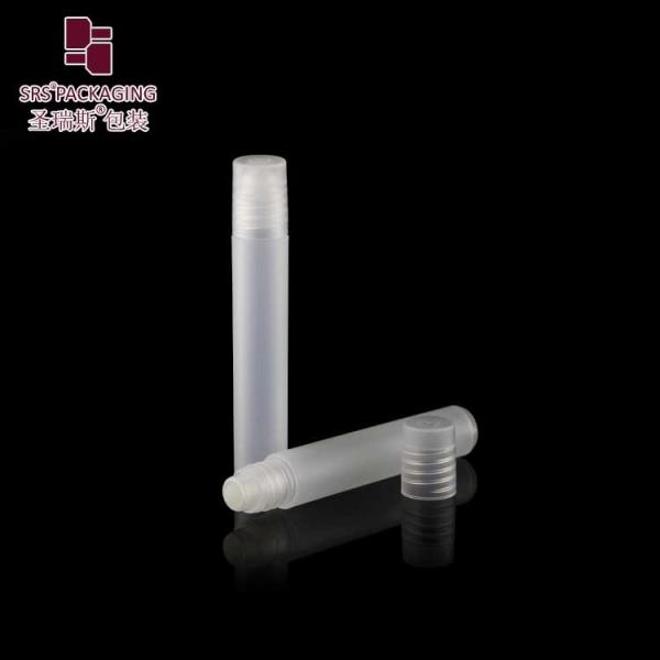 8ml White Plastic Roll On Bottle for Essential Oil Matte Finish Screw on Cap Logo Printing Available