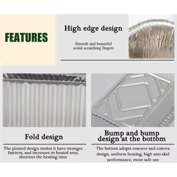 57.4 Fl Oz Aluminum Casserole Pan Disposable Casserole Containers