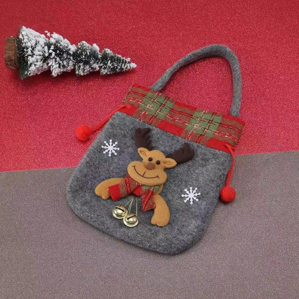 In-stock New Gift Christmas Decorative Small Gift Bag Christmas Apple Bag Candy Bag