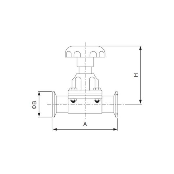 Tri - Clover / Clamp Diaphragm Stainless Steel Valves EPDM Sealing For Food / Brewery