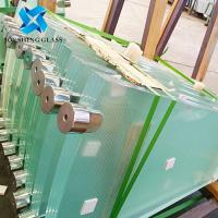 Pistas de escada de vidro laminadas ultra-claras antiderrapante personalizadas