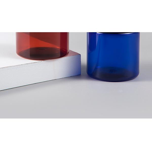 o cosmético plástico de 2oz 4oz 8oz range liso preto dos tampões de alumínio claros do ANIMAL DE ESTIMAÇÃO alinhado