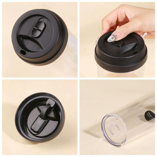 Camping Essential Reusable Double Wall Tumbler Plastic Tea Cup 320ml 420ml 520ml 700ml