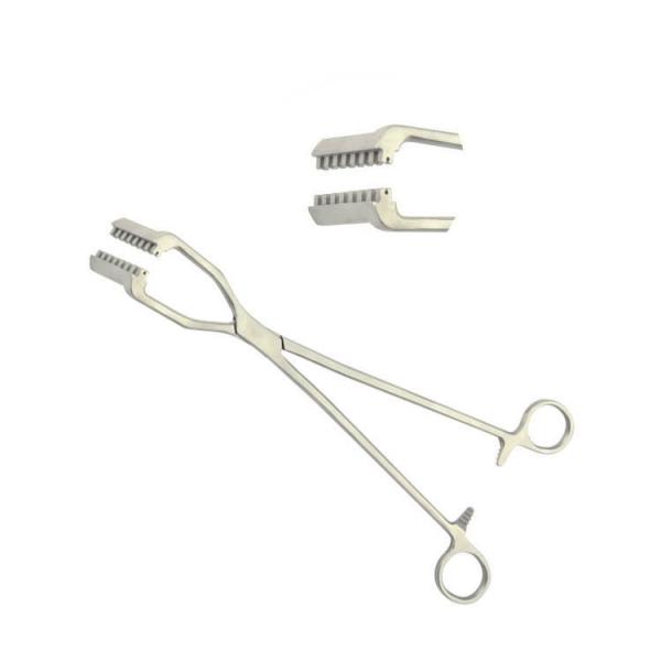 Class II Reusable Medical Surgical Forceps 8 Teeth Purse Stitching Clamp Stainless Steel