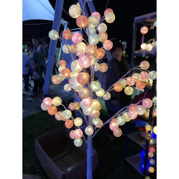 LED Cotton Balls Fairy Lights Battery Operated Wool Balls String Light Variable Length for Bedroom Party Garden Indoor Wedding