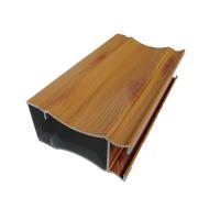 6063 profils en verre en aluminium de porte, décoration extérieure lisse adaptée aux besoins du client de grain de profil en aluminium en bois de finition