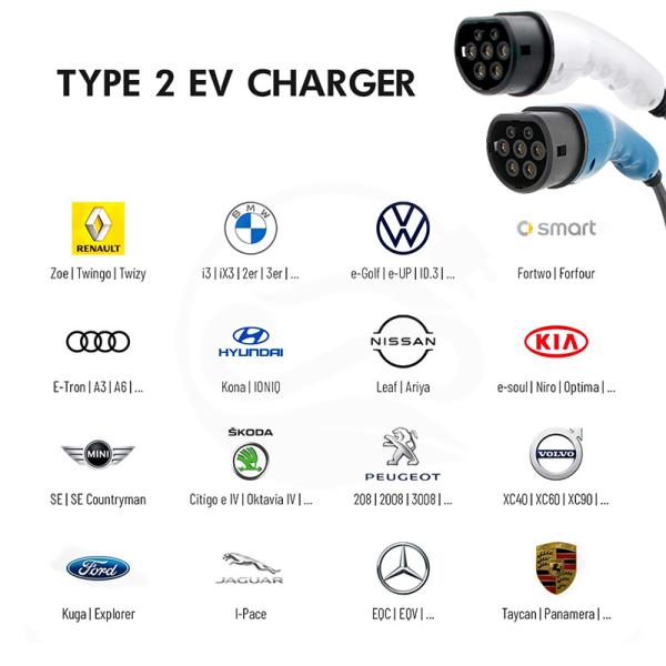 OEM Home Use Electrical Car Ev Charging Type 2 Connector Cable