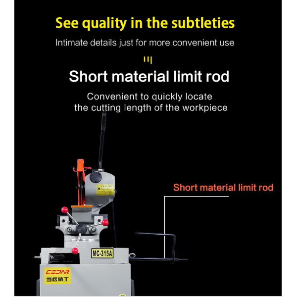 MC-315AC Semi Automatic Square Tube Circular Sawing Machine Steel Pipe Cutter Machine