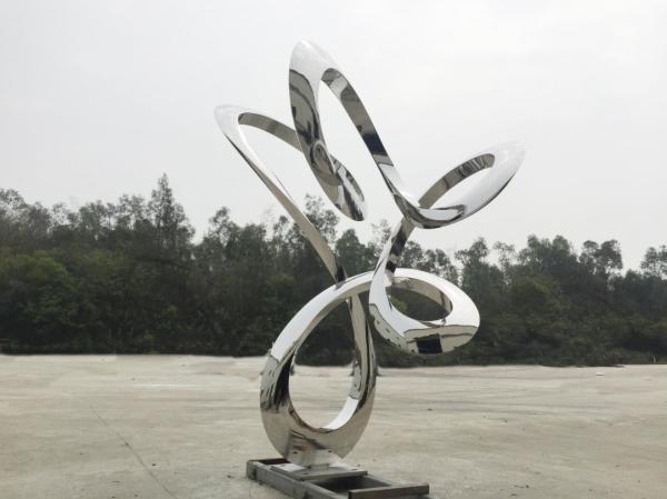 Metal Decoration Modern Abstract Sculpture Large Steel 3m Height Corrosion Resistant