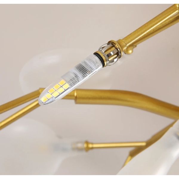 RC dimmable rotated forward and reverse for living room Branch firefly ceiling fan lamp(WH-CLL-66)