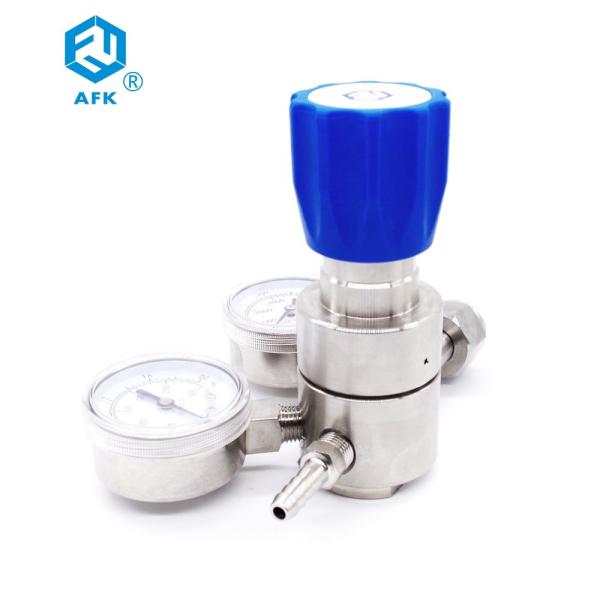 High Pressure Stainless Steel Dual Stage Hydrogen Gas Pressure Regulator