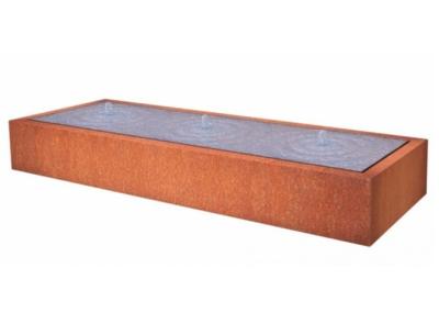 Característica de aço retangular da água de Corten para a decoração exterior interior