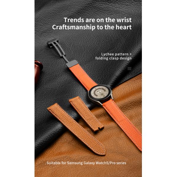 20мм кожаные ремни для часов Замена для Samsung GaLaxy Watch 4 Запястье Подарочный аксессуар