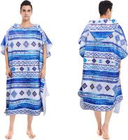 Logo personnalisé en gros Suède sec rapide en microfibre surfer Poncho modernes chapeau de plage pour adultes enfants Sport motif tricoté
