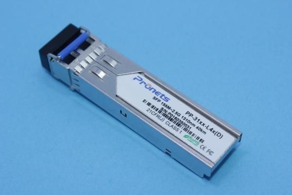 PP-31M1-L4x ((D) Transcepteur optique SFP à débit multifonctionnel 155M~1.25Gbps, portée de 40 km