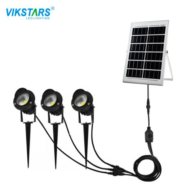 4x5W Spikes Solar Powered Spot Garden Lights for yard courtyard