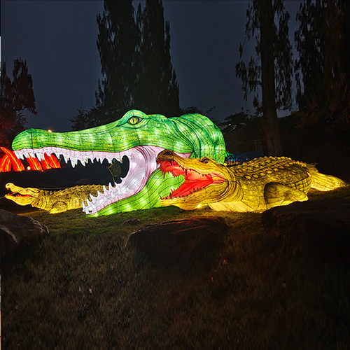 Festival Fabric Silk Chinese Animal Lanterns Luminous Custom Event Lighting