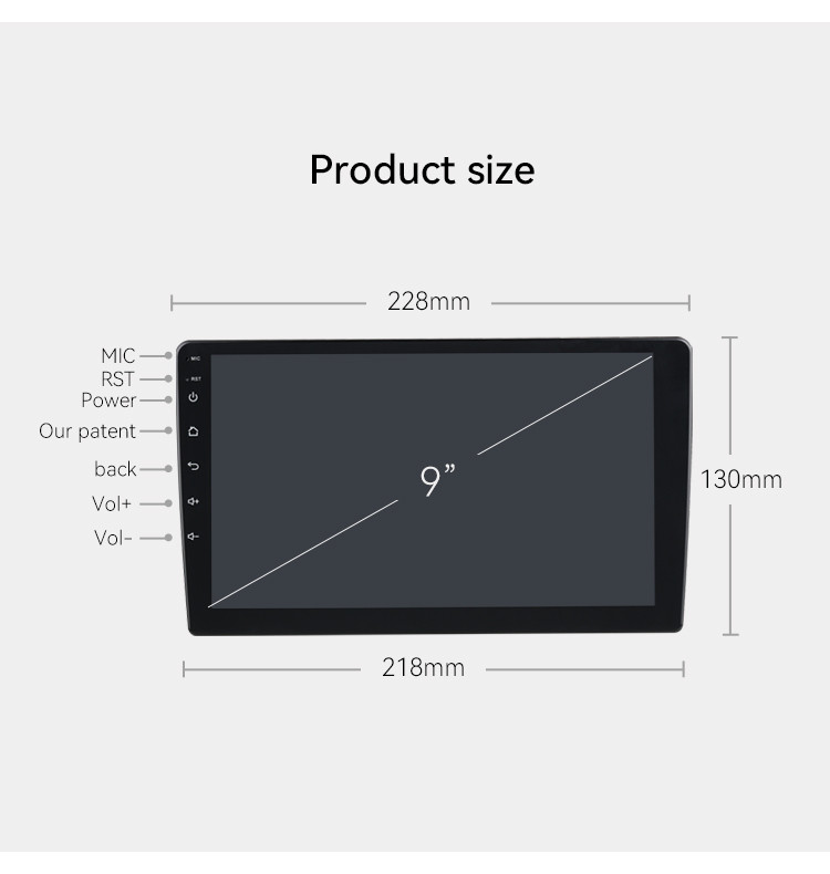 9 дюймовый 2din Android Car Radio Авто Carplay Screen Car DVD Player для Apple Carplay Стерео Android Car Radio Авто