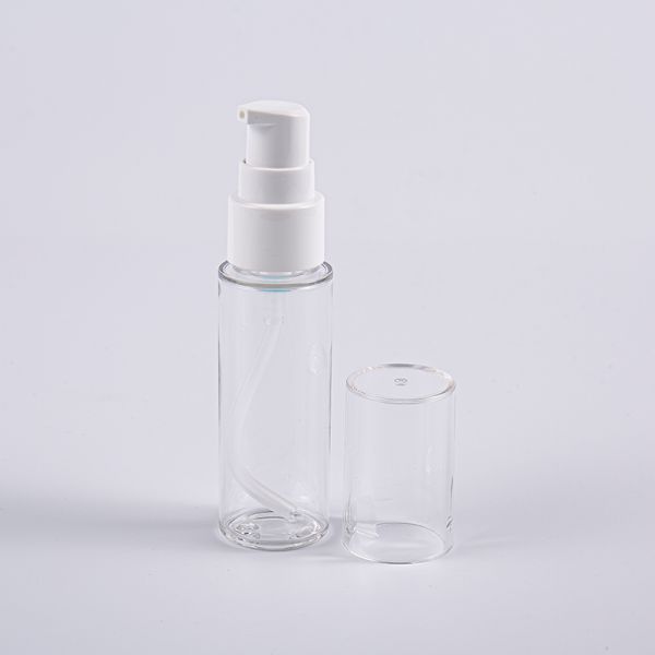 Various Colors Round Shape 30ml PETG Lotion Bottle With Pump Travelling Use