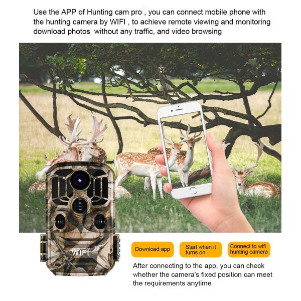 Ip65 Wifi Night Vision Game Camera 1080p Wildlife Hunting
