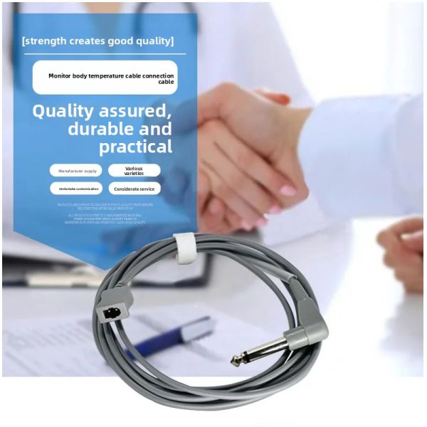 Medical Temperature Probe Cable for Monitor Body Temperature Alcohol Disinfecting Type CE Certified Class II 2.4m