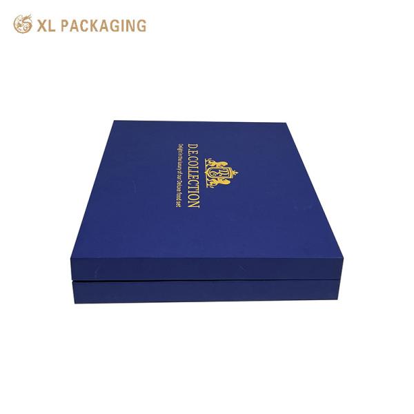 Recyclable Hinged Lid Tea Gift Box with 20 Cavity EVA Insert and Custom Gold Logo