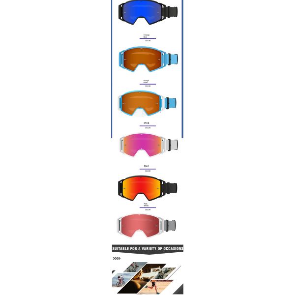 Multi-Color Coated Ski Goggles – Anti-Fog Anti-Glare Professional Gear for All Ski Scenarios