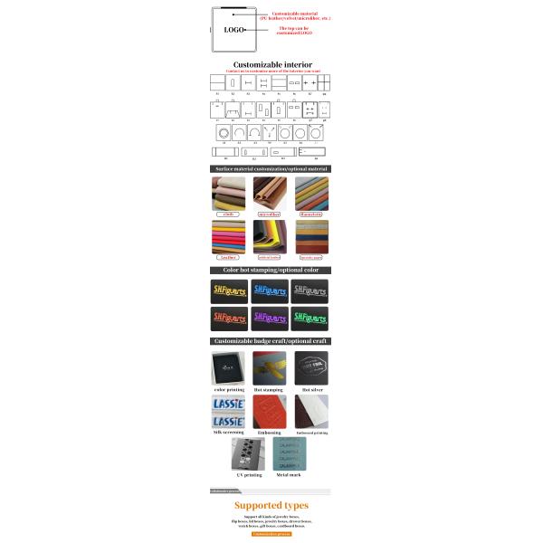 Boîtes de bijoux en papier de velours Conception personnalisée Hanhong Emballage écologique