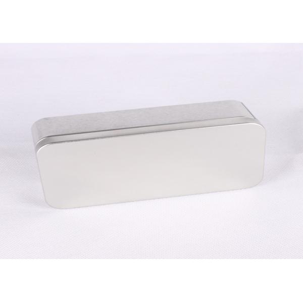 Plain Color Rectangle Empty Metal Tea Tins , 0.23 MM Recyclable Tinplate Container Box