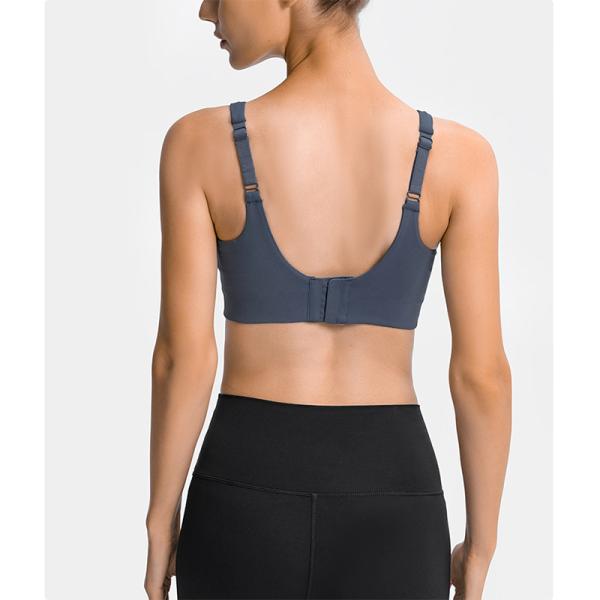 High Strength V Shape Back Womens Sports Bra Adjustable Straps