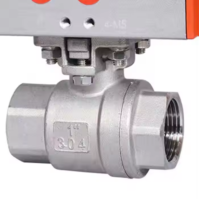 2 Piece 304 Stainless Steel Female Thread Pneumatic Ball Valve NPT BSP Internal Thread Air Actuated Automatic on Off Ball Valve