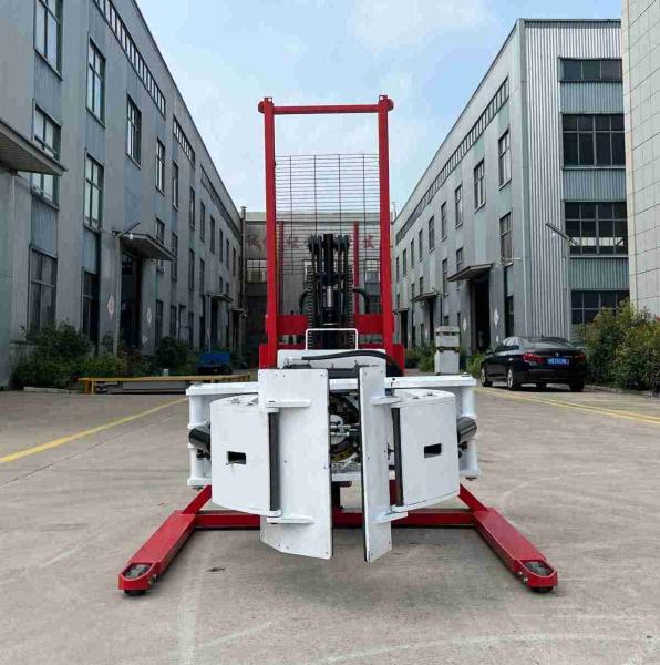 1102lb 1543lb 2 Meters Semi Electric Roll Stacker Rotate 360 Degree With Adjustable Clamp