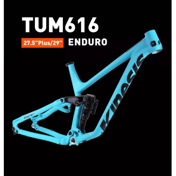 Kinesis TUM616 27.5+ 29er Алюминиевая полная подвеска Enduro Off-Road Soft Tail Рама горного велосипеда