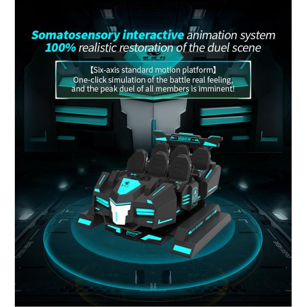 Игроки имитатора игры Seater VR кино 6 стеклоткани 9D VR снимая множественные ехать автомобиль