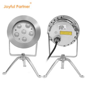 RGBW LED Underwater Spot Light Stainless Steel 316 DMX512 Control 12V 24 Voltage Multi Color Change