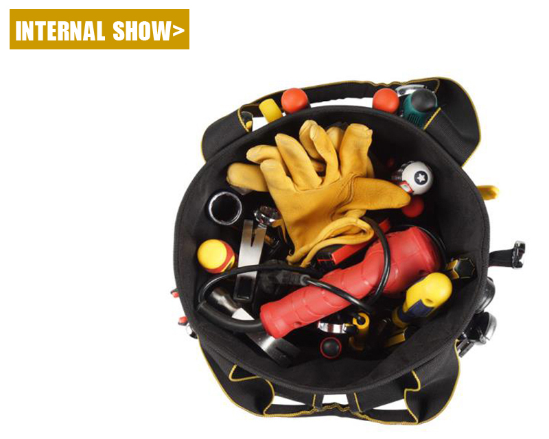 Waterproof Double Oxford Soft Handle Bucket Bag Tools Barrel Bag Tool Bucket Truck