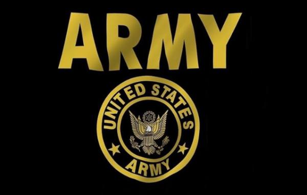 USA Army Crest Flag Water-resistant Black And Gold Army Flag Polyester Header