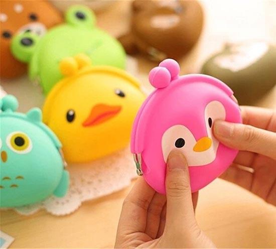 OEM Factory Promotional Fashionable Mini Silicone Coin Key Purse/Custom Printe Coin Purse