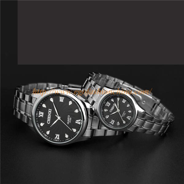 010D Fashion Jewelry Wholesale Stainless Steel Watches Quartz Analog Watch Couple Watch