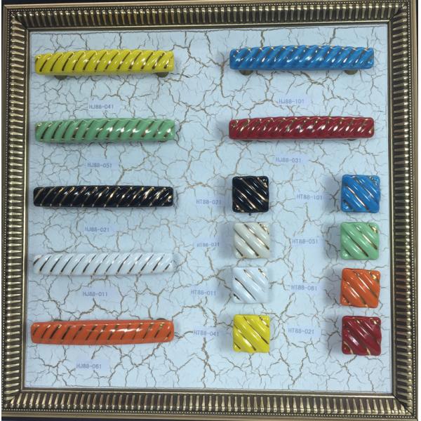 Diameter 33mm Round Ceramic Wardrobe Door Knobs Gold Plated Rose Pattern Porcelain Furniture Handles