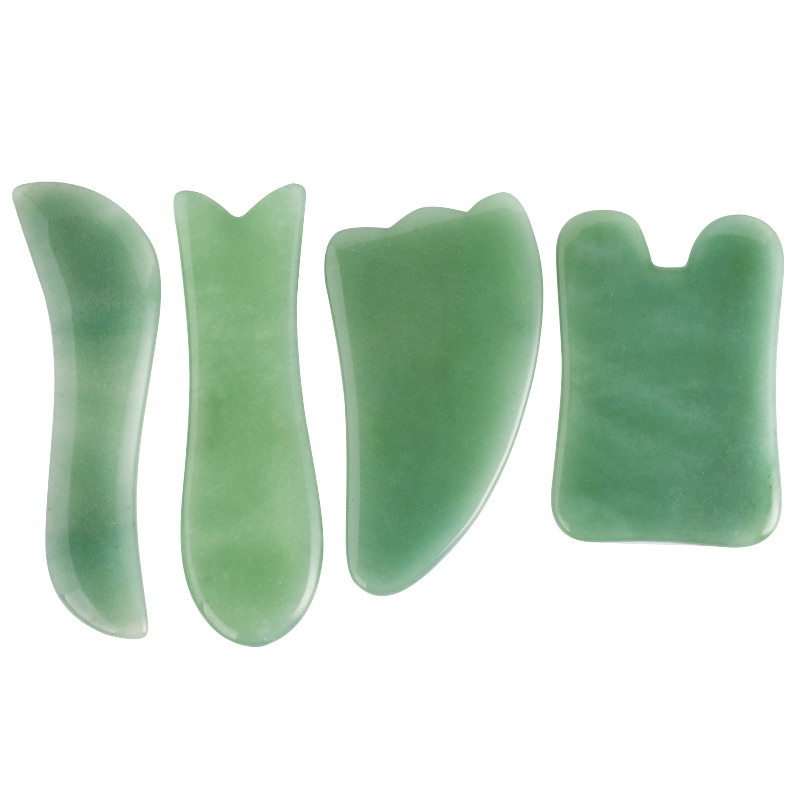 9.5cm зеленое Aventurine Gua Sha выскабливая традиционный камень Gua Sha нефрита