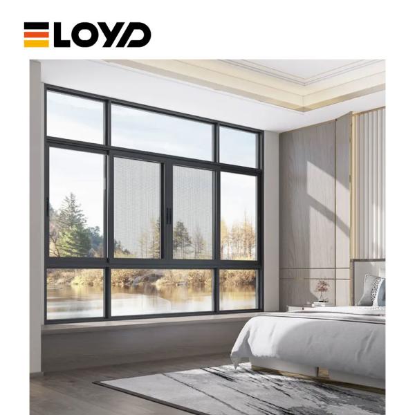 luxo Brown impermeável vidro temperado fechadura de porta de janela deslizante
