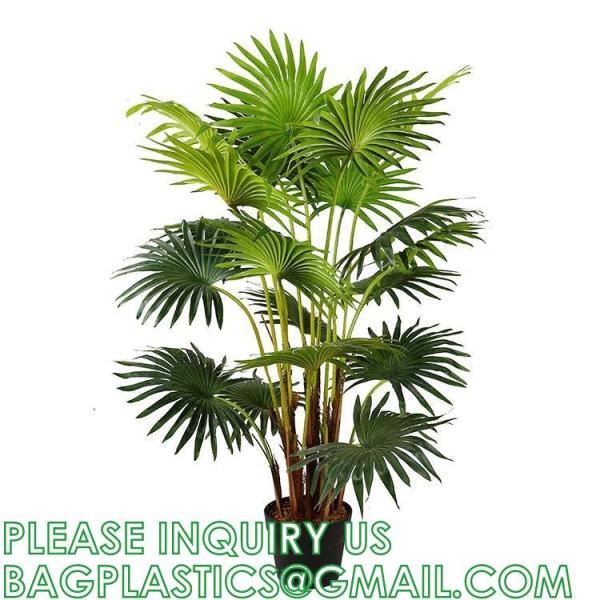 Artificial Paradise Palm Tree 3Feet Fake Tropical Palm Tree, Faux Plants in Pot for Indoor Outdoor House Home