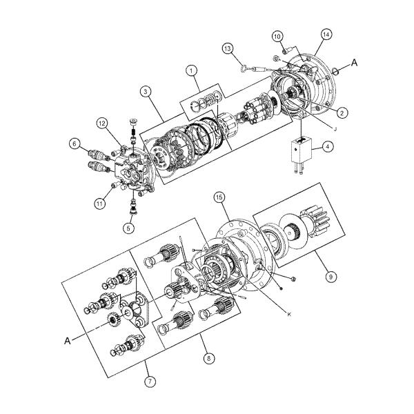 E 307E E307e Swing Drive Gearbox 393-2179 15 Splines Swing Motor Gearbox