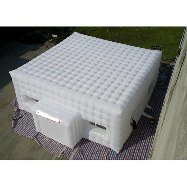 Waterproof White Inflatable Camping Tent 10mLX10mWX4.2mH Inflatable Event Tent