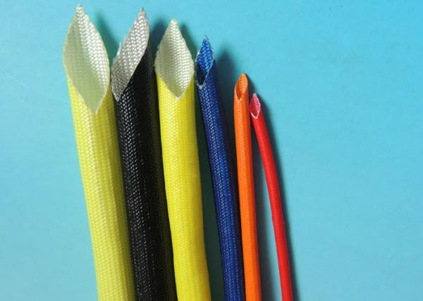 Flexible UL VW-1 Acrylic Coated Fiber Glass Sleeving / Sleeves for Insulation Wear Resistance