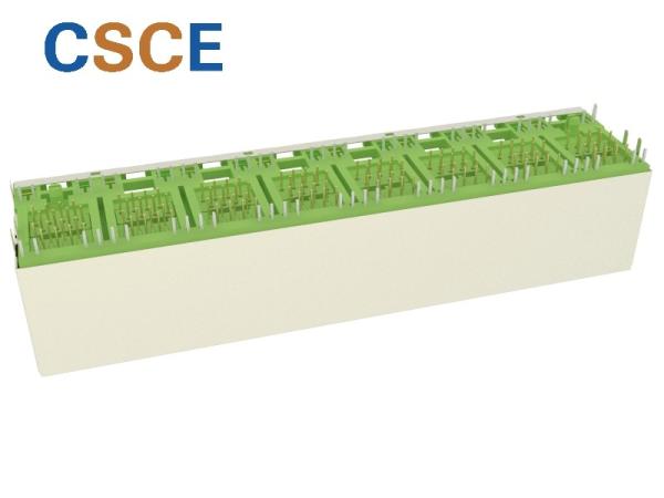 125v 2x8 Ports RJ45 Female Connector Pcb Modular Jack 90 Degrees