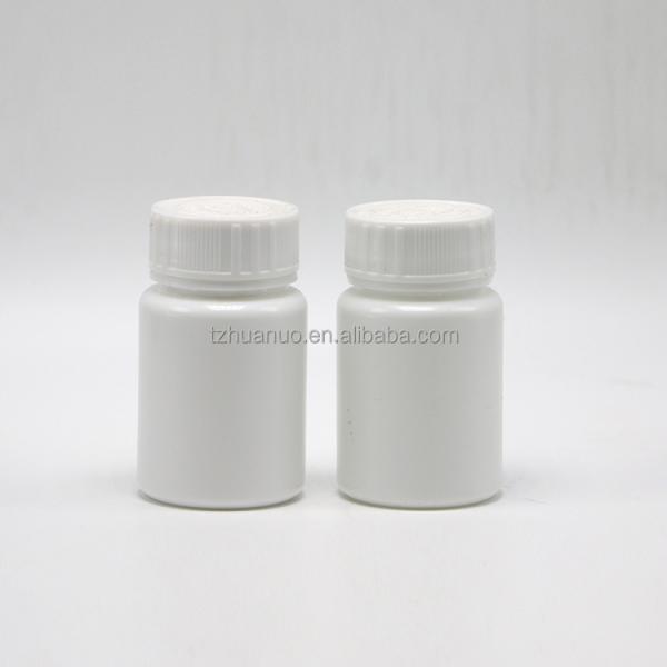 30ml Capacity HDPE Portable White Plastic Pill Tablet Container with Child Safety Cap