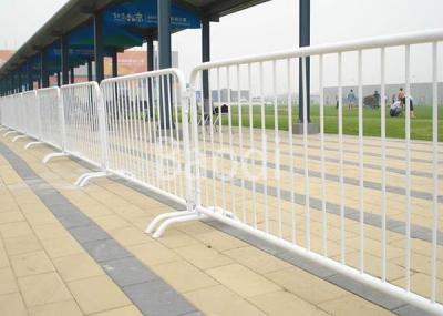 Powder Coated White Crowd Control Barrier , 1.1 X 2.5m Temporary Yard Fence 